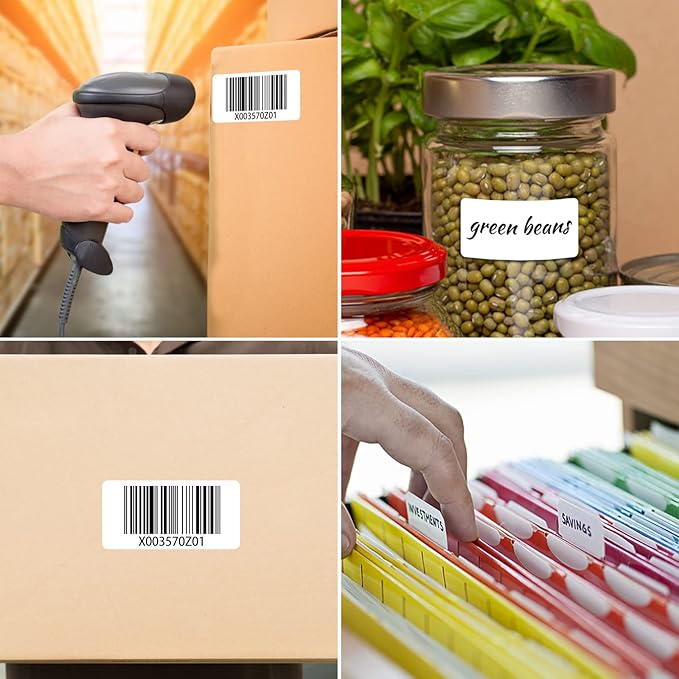 MFLABEL 48 Rolls of 1000 2-1/4 x 1-1/4 Inch Direct Thermal Perforated Shipping Labels,SKU Labels (48 Rolls)