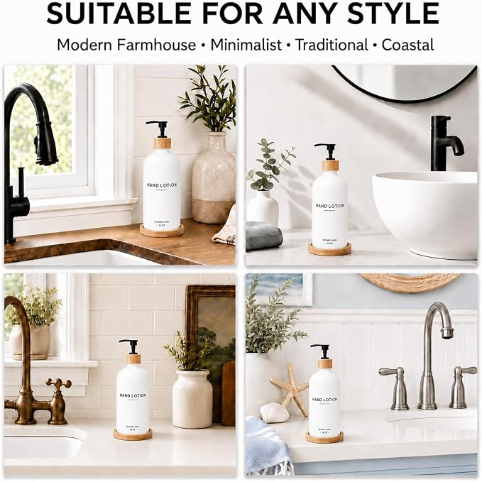 Dish Soap Dispenser, 16OZ Glass Kitchen Soap Dispenser - Image 3