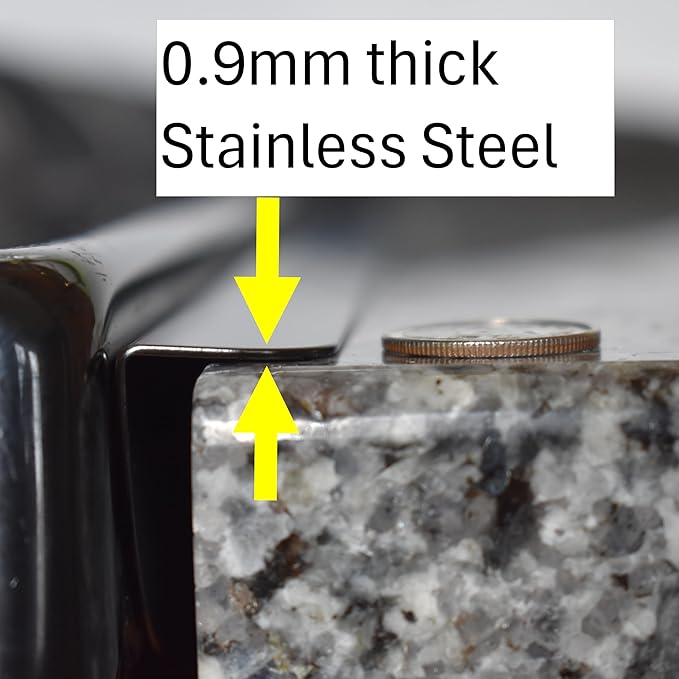 TrueGem Stove Gap Covers - 25.4", Black, Stainless Steel