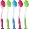 5 Pieces Long Dish Brush with Handle Assorted Color Dishwashing Brush with by Boao