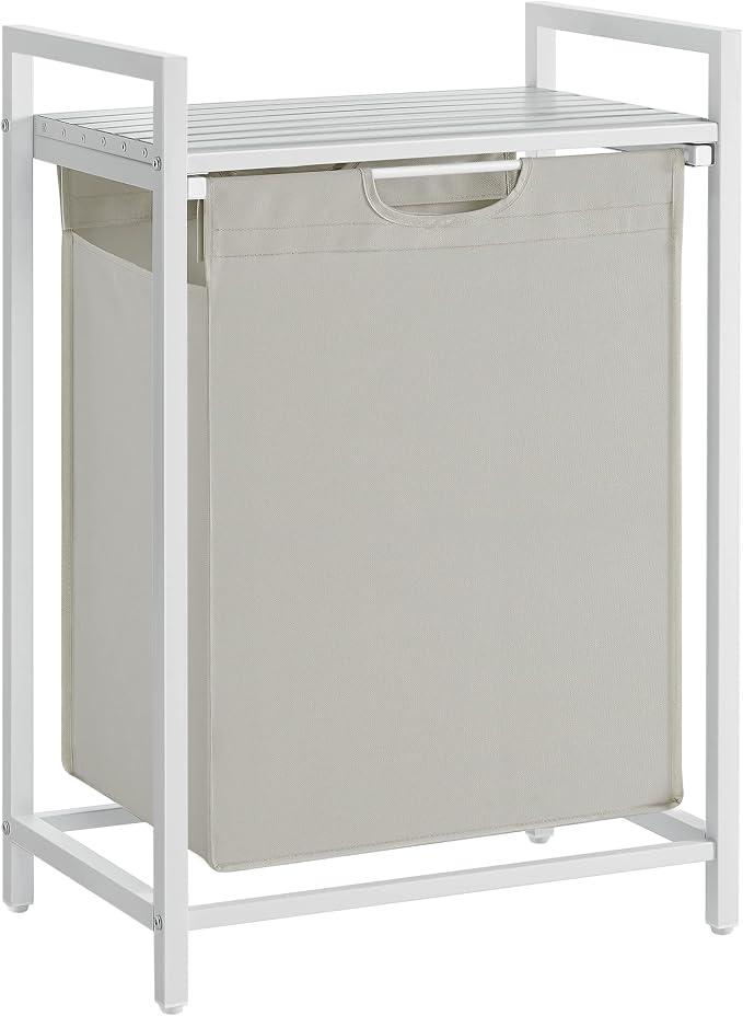 VASAGLE Laundry Hamper with Shelf, 1 Pull-Out Bag, 17.2 Gallons by Unknown