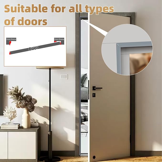 Kneelisa 2Pcs×196” Wedge-Shape Foam Window Weather Stripping Door Seal | - Image 5