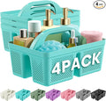 4 Pack Portable Shower Caddy, Integrated Handle, Reinforced Plastic, Organizer by Unknown