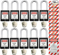 Lockout Tagout Locks, Safety Padlocks, Loto Locks Keyed Differently Lock Out Tag Out Device Plastic with Lockout TagOut Tags