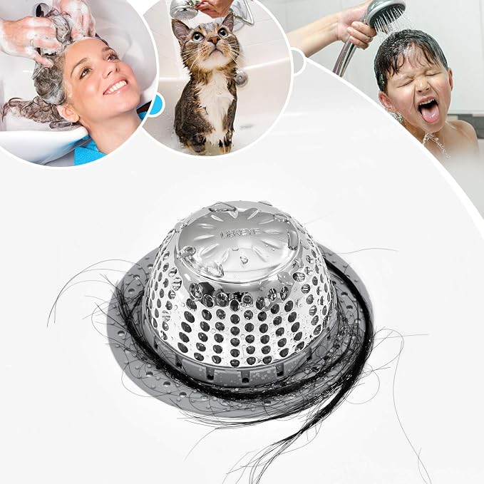 LEKEYE Drain Hair Catcher/Bathtub Drain Cover/Drain Protector - Image 7