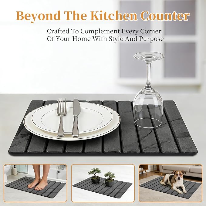 Stone Dish Drying Mat for Kitchen - Image 7