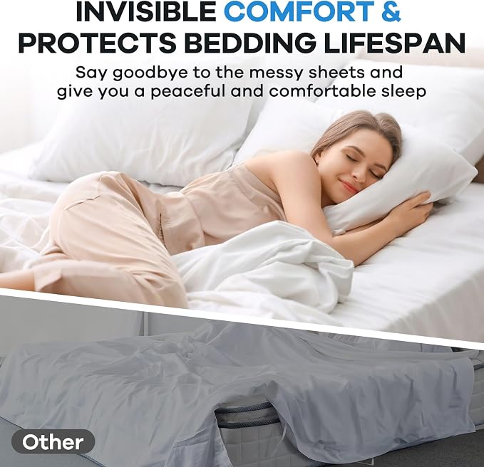 Upgrade Bed Sheet Holders for Corners Keep Sheets Firm & Tight, Foldable Lock - Image 4
