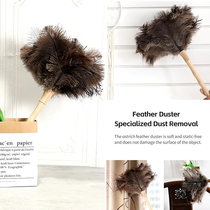 Ostrich Feather Duster 16 inch Fluffy Natural Genuine Ostrich Feathers - Image 6
