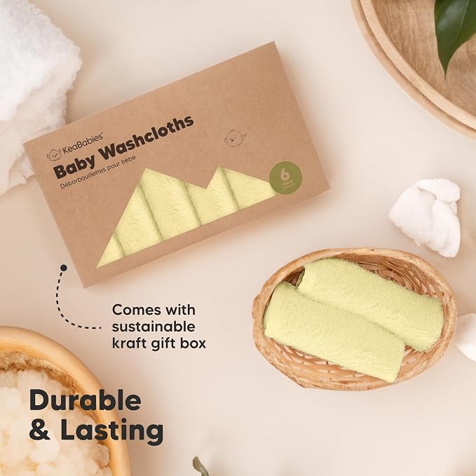 6-Pack Baby Washcloths, Soft Absorbent Washcloths - Image 7