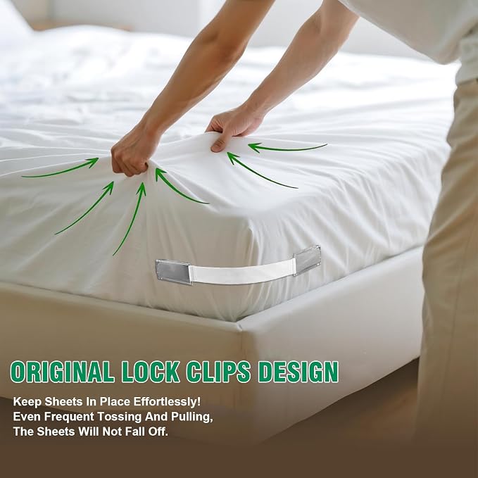 Bed Sheet Holders for Corners, No More Loose Sheets, Easy Installation for Any - Image 4
