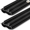 Pushglossy 2 Pcs 36" Kerf Door Sweep Double Bubble Kerf Black | 1-3/4" Wide by Pushglossy