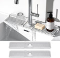 2PCS 24 Inch Faucet Mat for Kitchen Sink, Silicone Splash Guard for Kitchen by Prolixity