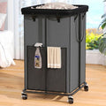 Laundry Hamper with Wheels, 150L Rolling Laundry Basket with Bag & Handles by OLLDIDE