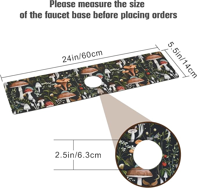 Sink Faucet Absorbing Mat, 2 Pack Drying Mat Around Faucet Sink Splash Guard - Image 4