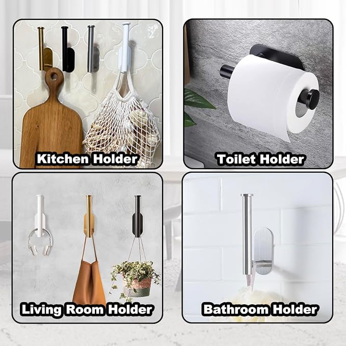 Adhesive Curtain Holdbacks No Drill, Wall Mounted Curtain Tie Backs Hooks - Image 5