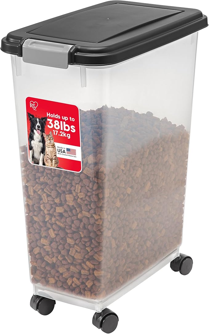 IRIS USA Dog Food Storage Container, Made in USA | Wheels by IRISUSA