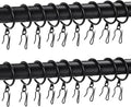Hotop 60 Pcs 1.5 Inch Curtain Ring and 60 Pcs Pin Hook, 0.98/1.26/1.5/1.65 Inch by HOTOP