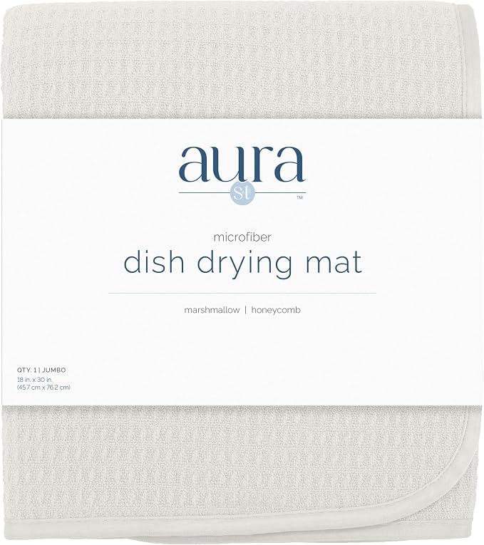 S&T INC. Dish Drying Mat, Cream | Absorbent Microfiber, XXL Kitchen Counter Mat - Image 8