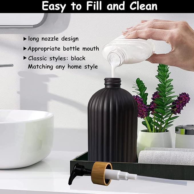 YYTSGG Black Glass Soap Dispenser Set - Image 3