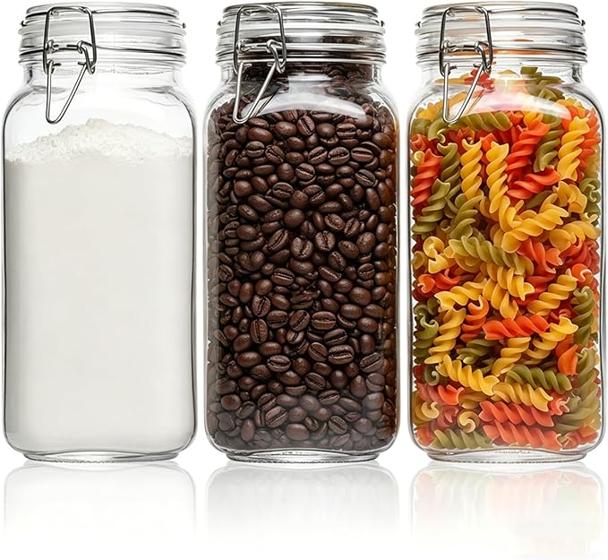 ComSaf Large Square Glass Jars by ComSaf