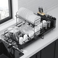 Kitsure Extendable Dish Drying Rack, 19.2"-26.7" L x 12.9" W, 2-Tier | Large by Kitsure