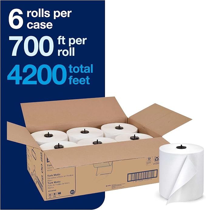 Tork Matic Soft Hand Towel Roll & Matic Paper Hand Towel Roll White H1 - Image 6