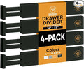 4-Pack Drawer Dividers 2.6-Inch High Dresser Organizer 16 to 22 Inch, Spring by Bamb%C3%BCsi