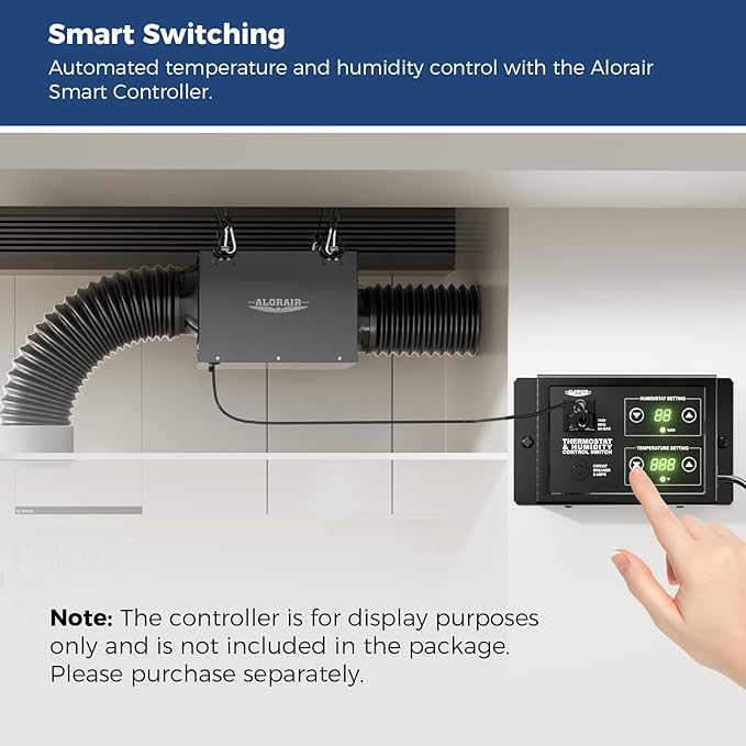 ALORAIR 6 Inch Inline Bathroom Exhaust Fan, 300 CFM Ultra Quiet Ventilation Fan for Bathroom, Attic, Kitchen, Garage – Powerful Airflow, Durable, Easy Installation