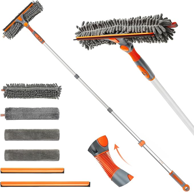 Eazer 2-in-1 Window Cleaner Tool, Window Cleaning Squeegee Kit by Eazer