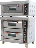 INTSUPERMAI Electric Gas Pizza Oven Stainless Steel Three Layers Movable Gas 6 Baking Dishes Pizza Oven Commercial Restaurant 110V 300W