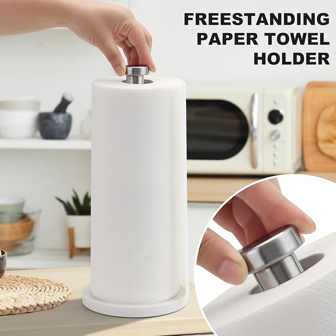 Standing Paper Towel Holder, Kitchen Paper Towel Roll Holder- - Image 5