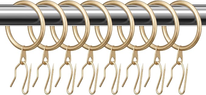 Hotop 30 Pcs Metal Curtain Rings by HOTOP