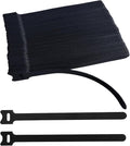 8 Inches 100PCS Black Reusable Cable Ties, Cable Organizer, Cord Wrap and Hook by Unknown