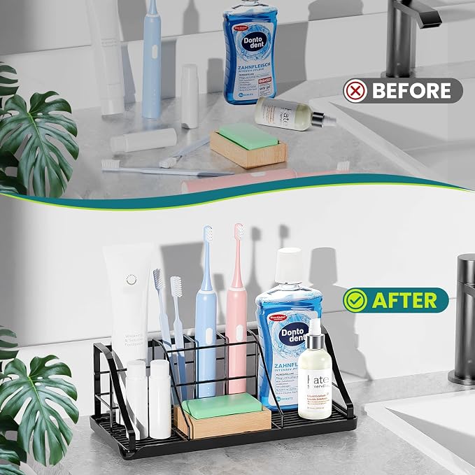Bathroom Organizers and Storage, 7 Slots, Kids Electric Toothbrush Holders | - Image 7