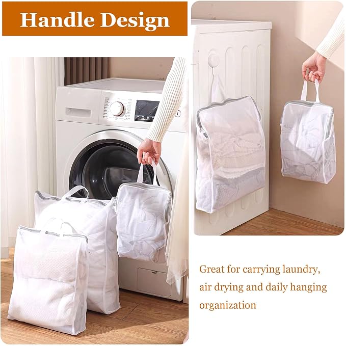 8 Pcs Mesh Laundry Bags for Delicates, Large Laundry Bag - Image 6