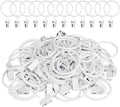 Curtain Rings with Clips, 44 Pack Metal Drapery Rings with Clips Hooks Hangers by Unknown
