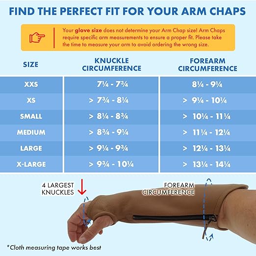 Arm Chaps Extended Elbow Leather Arm Guard - Arm Sleeve Protectors for Thin Skin and Bruising, Scratches & Cuts - Protective Arm Sleeve for Any Age- Left & Right Form-Fitting - Brown(1Pair/Large).