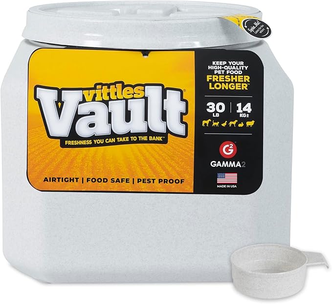 Vittles Vault Airtight Pet Food Storage Container + Scoop, Sealed Airtight by Gamma2