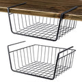2Pcs Under Shelf Basket Metal Wire Under Cabinet Basket by ELEATTRUN