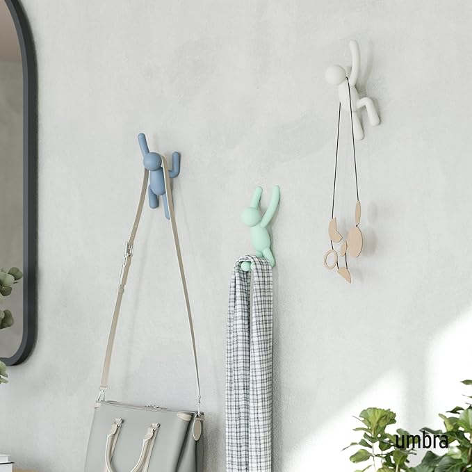 Umbra Buddy Wall Hooks, Wall Mount Coat Hooks, holds 5lbs per hook, entryway - Image 2