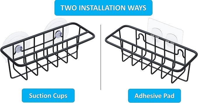 TESOT Sink Caddy Sponge Holder for Kitchen Sink Dish Cloth Hanger 2 Suspension - Image 4