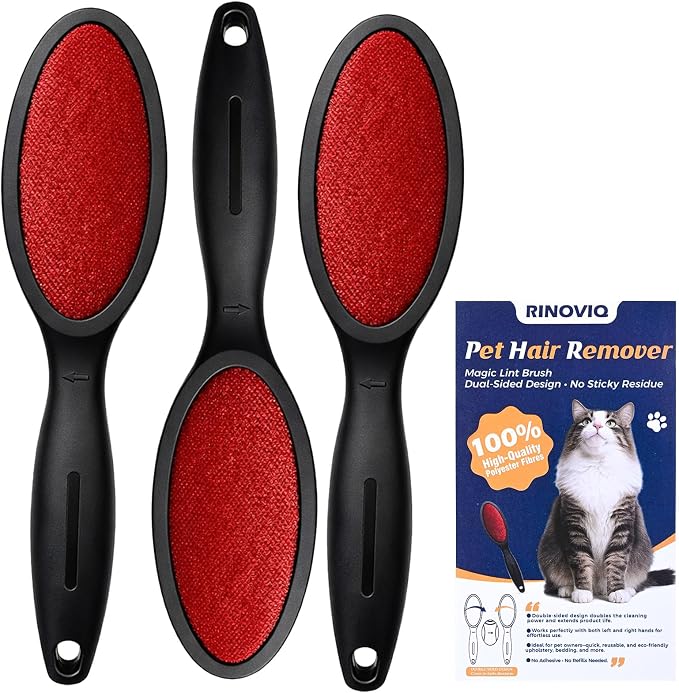 3 Pack Double Sided Magic Lint Remover Brush by RINOVIQ