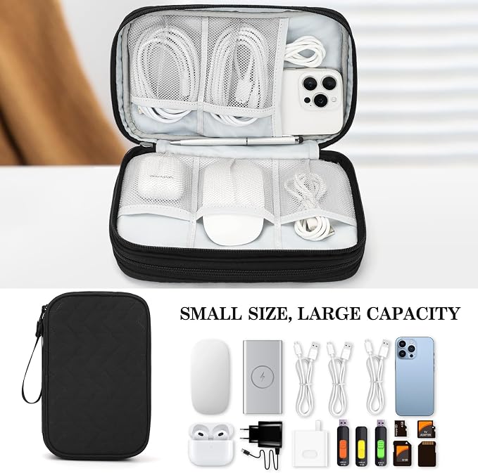 FYY Electronic Organizer, Travel Tech Pouch Bag, Waterproof, Double Layers - Image 6
