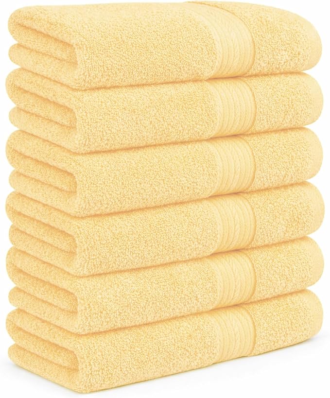 Ample Decor 100% Cotton Hand Towels 18x28 Inches, 600 GSM, Soft & Absorbent by AmpleDecor