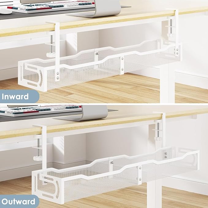 Cable Management, Cable Tray | No Drill Under Desk Cable Management Tray - Image 7