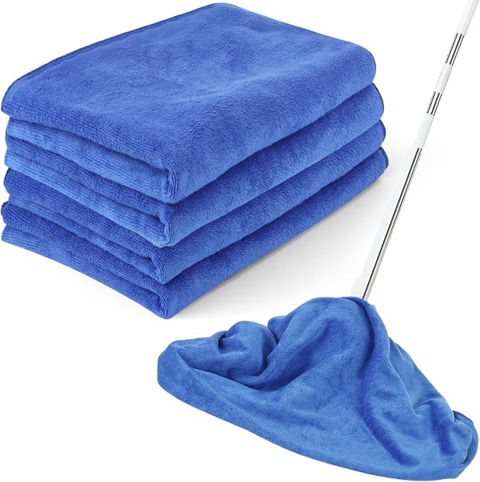 4 Pack Extra Large Microfiber Cleaning Cloths 20"x30", Lint-Free Reusable Towels by Unknown