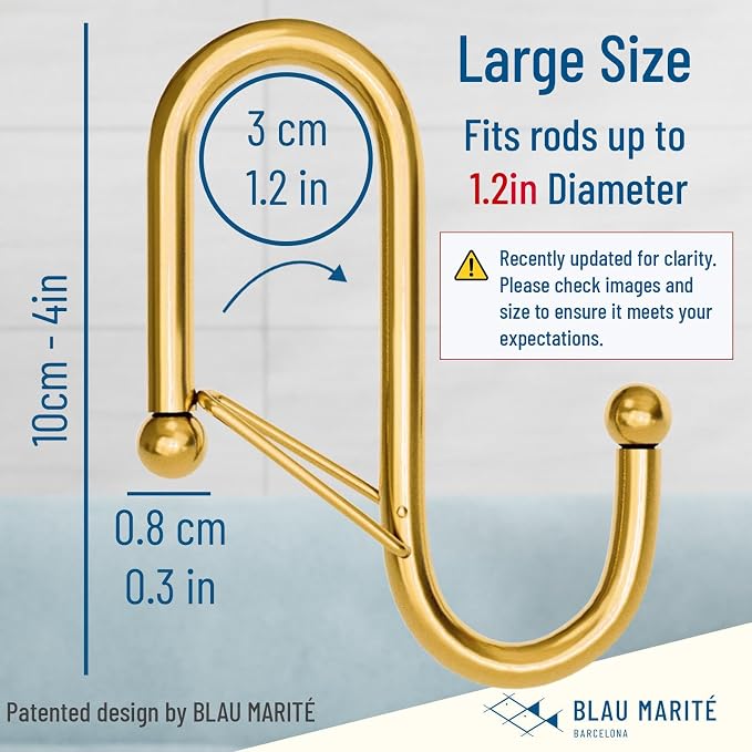 6-Pack Metal S Hooks for Hanging – Heavy-Duty S-Shaped Hooks - Image 3