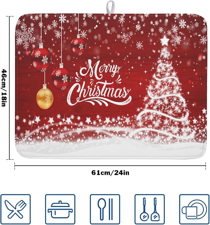 Merry Christmas Dish Drying Mat - Image 2