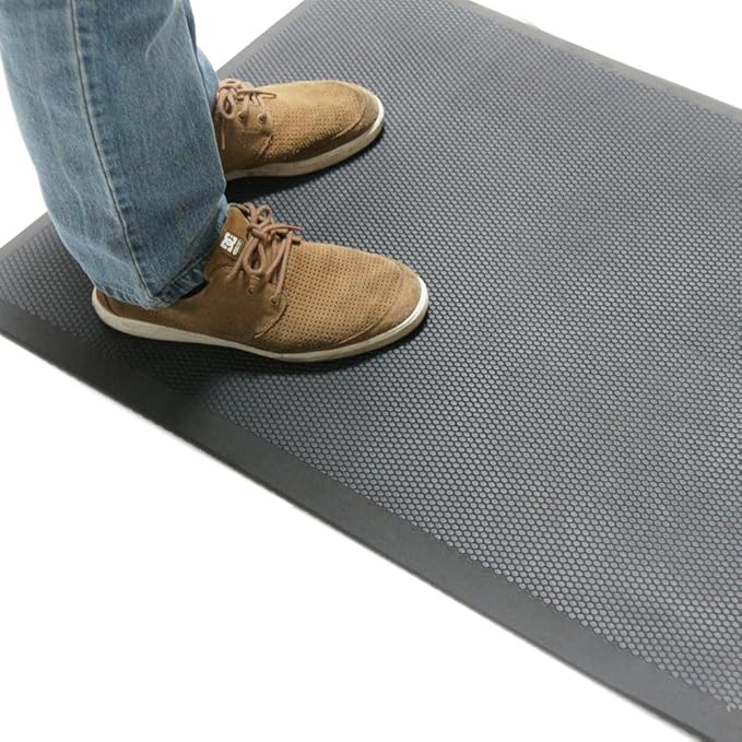 Rubber-Cal Soft Cloud Anti-Fatigue Matting - 3/4" Thick x 2ft x 3ft - Black Comfort Mats