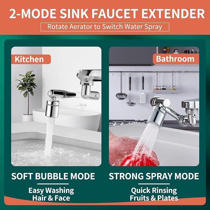Patented CECEFIN Swivel Faucet Extender Sink Aerator NSF/ANSI 372 Standard | - Image 5